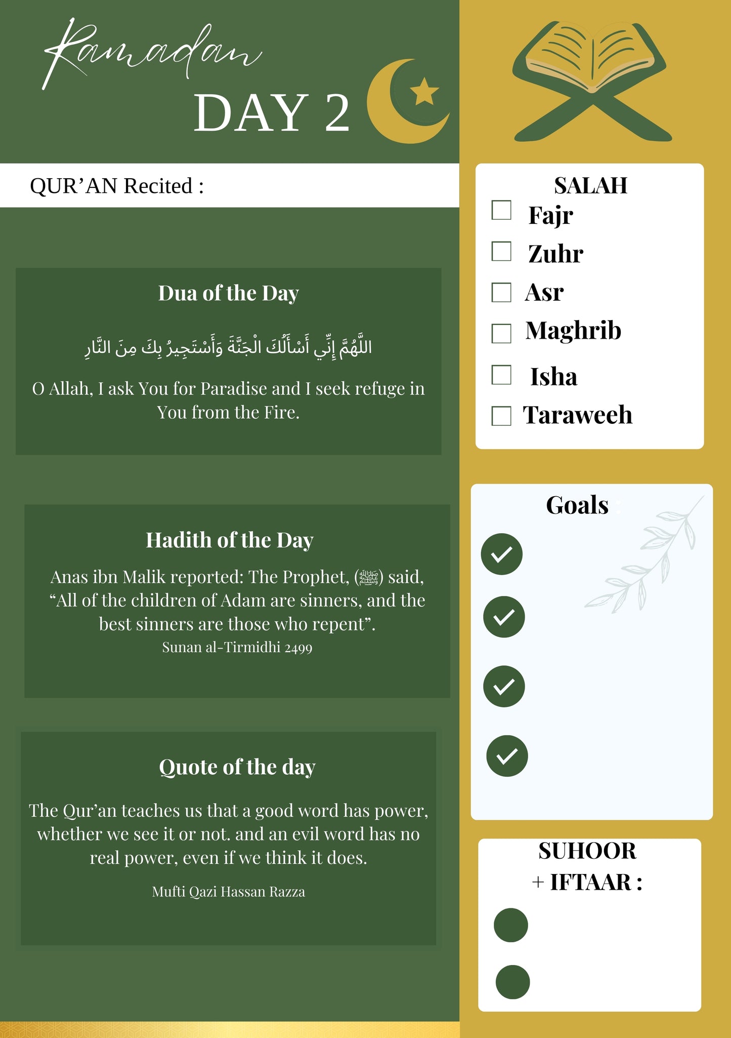 Ramadan Journal